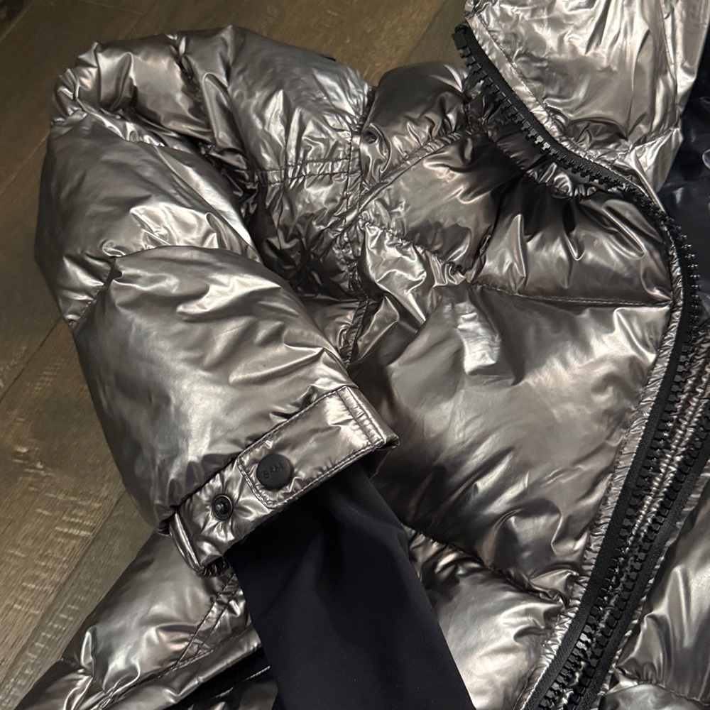 SAM. Silver Puffer Jacket - Picture 3 of 8